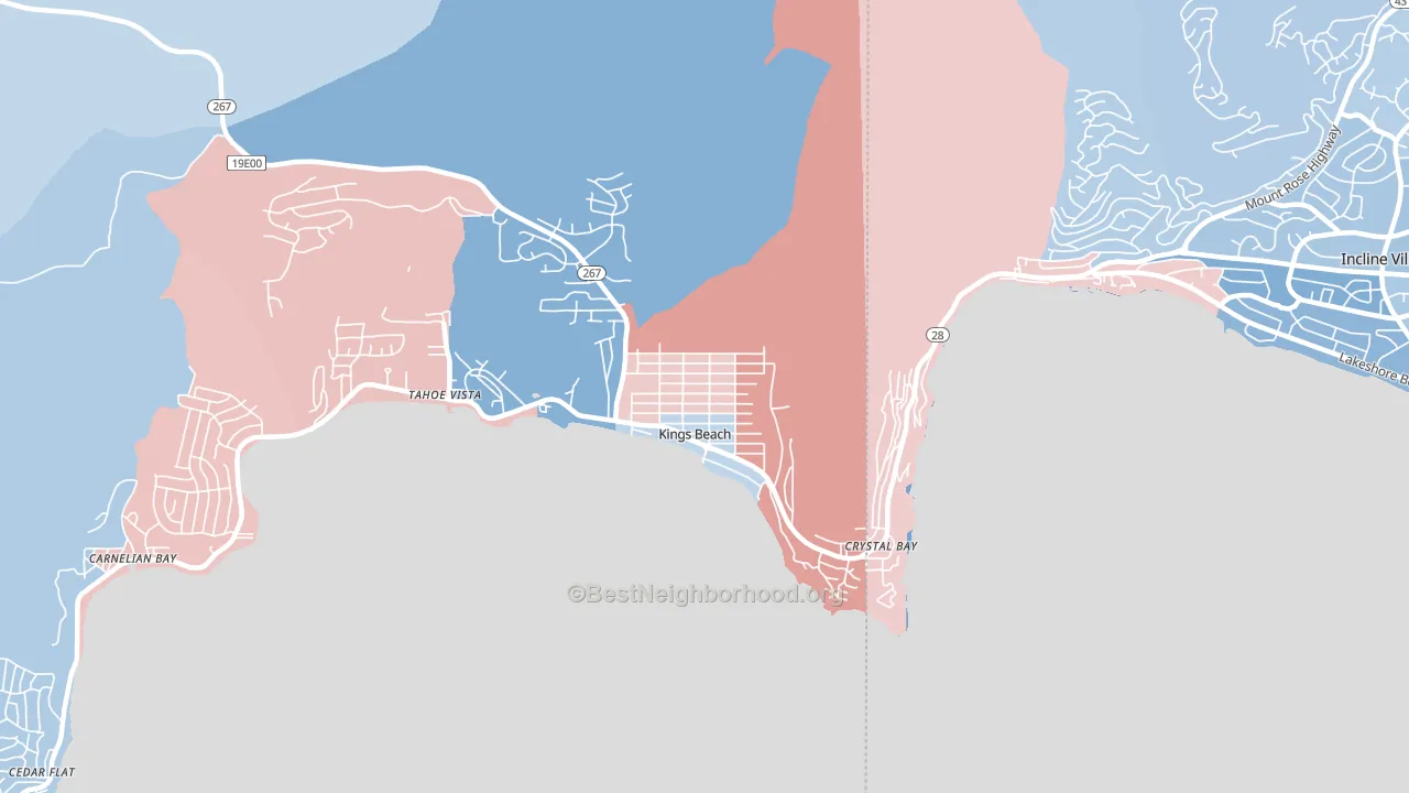 96143, CA block-group political-lean map