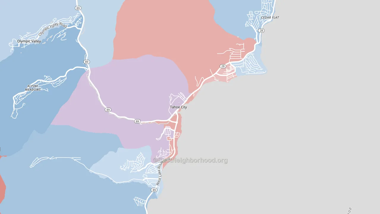96145, CA block-group political-lean map