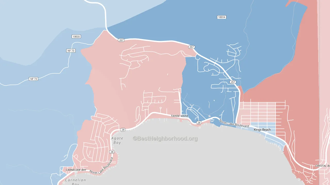 96148, CA block-group political-lean map