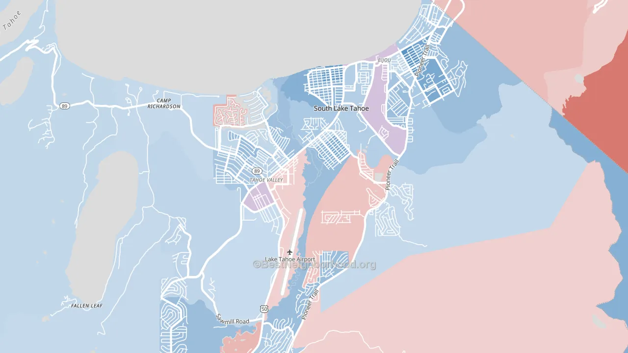 96150, CA block-group political-lean map