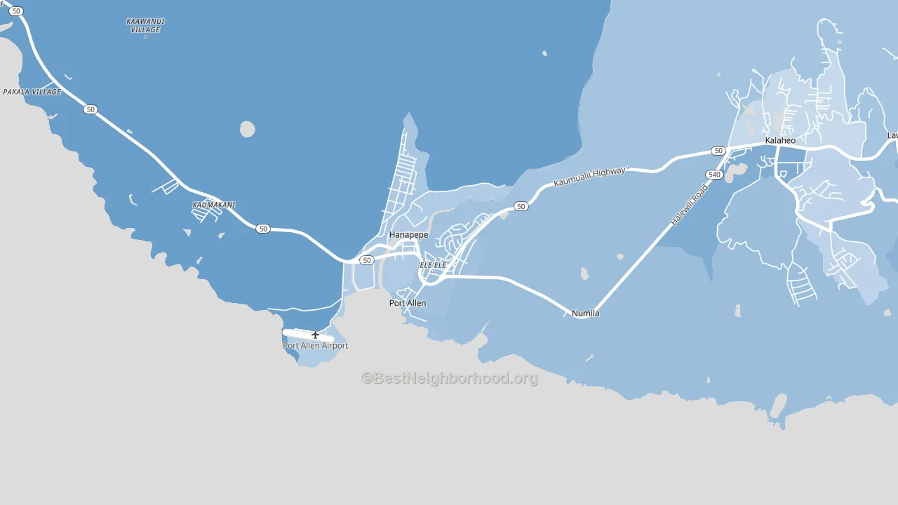 96705, HI block-group political-lean map