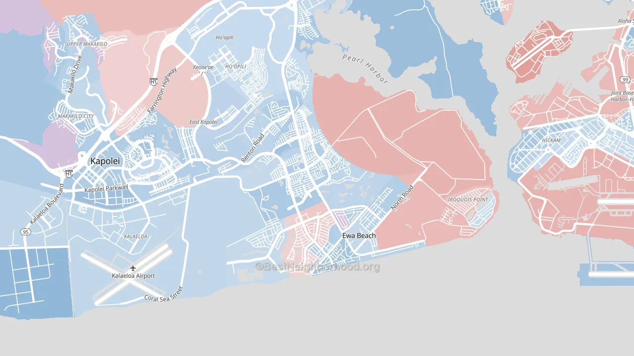 96706, HI block-group political-lean map