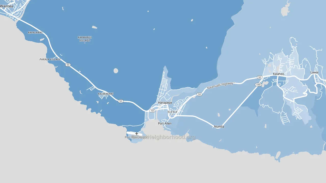 96716, HI block-group political-lean map