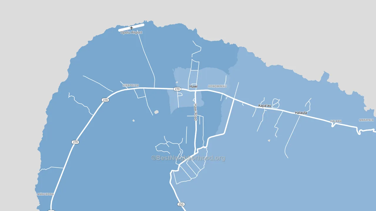 96719, HI block-group political-lean map