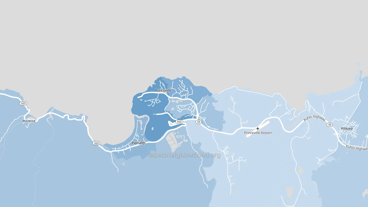 96722, HI block-group political-lean map