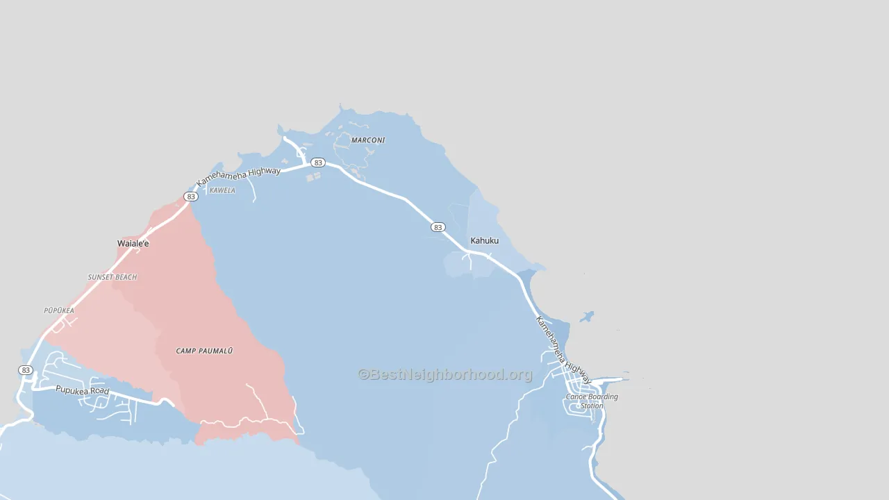 96731, HI block-group political-lean map