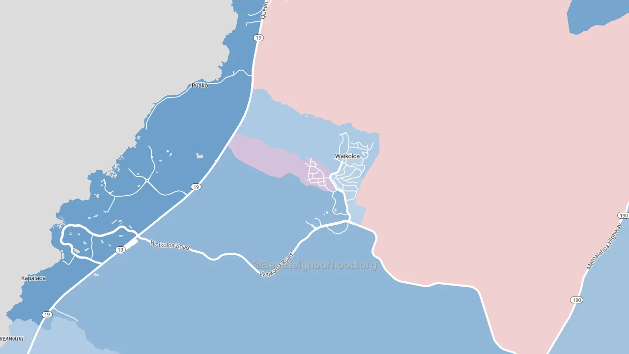 96738, HI block-group political-lean map