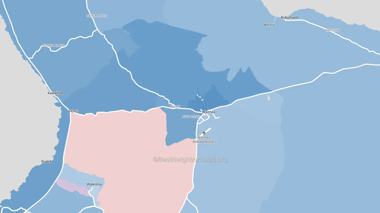 96743, HI block-group political-lean map