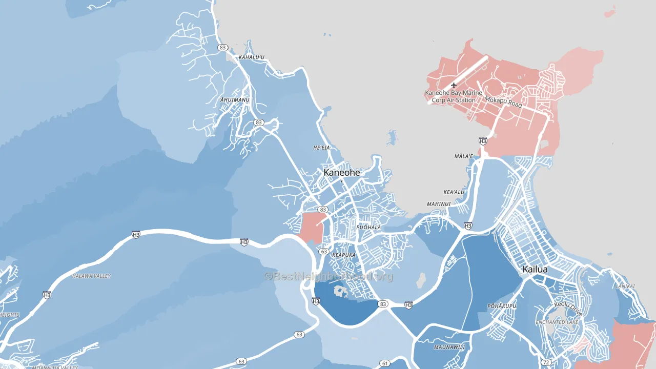 96744, HI block-group political-lean map