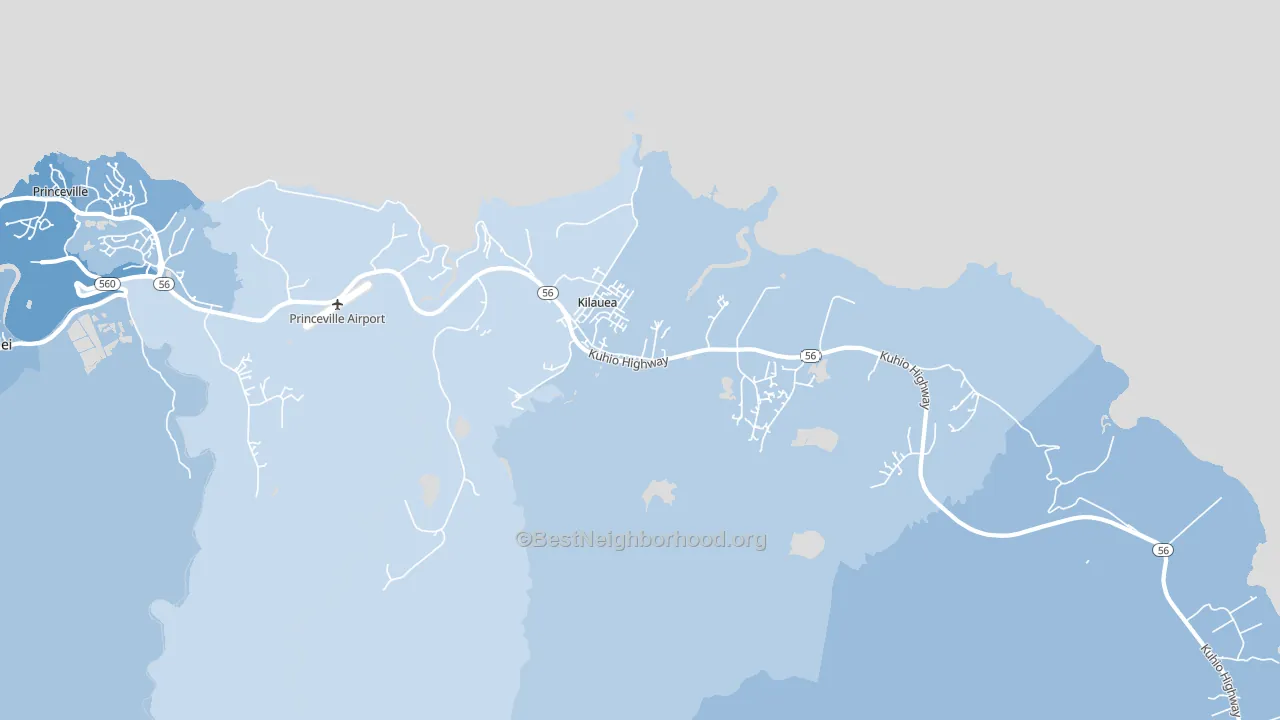 96754, HI block-group political-lean map