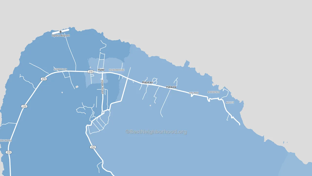 96755, HI block-group political-lean map