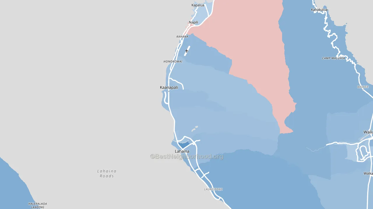 96761, HI block-group political-lean map