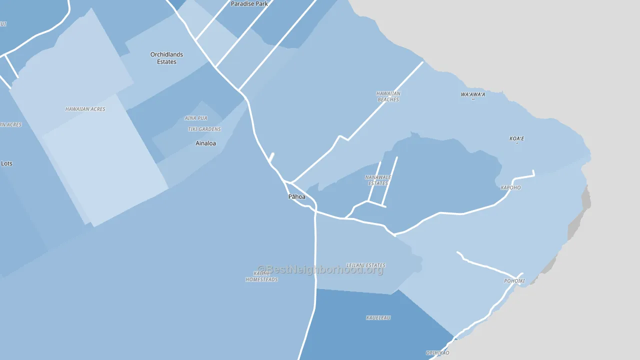 96778, HI block-group political-lean map