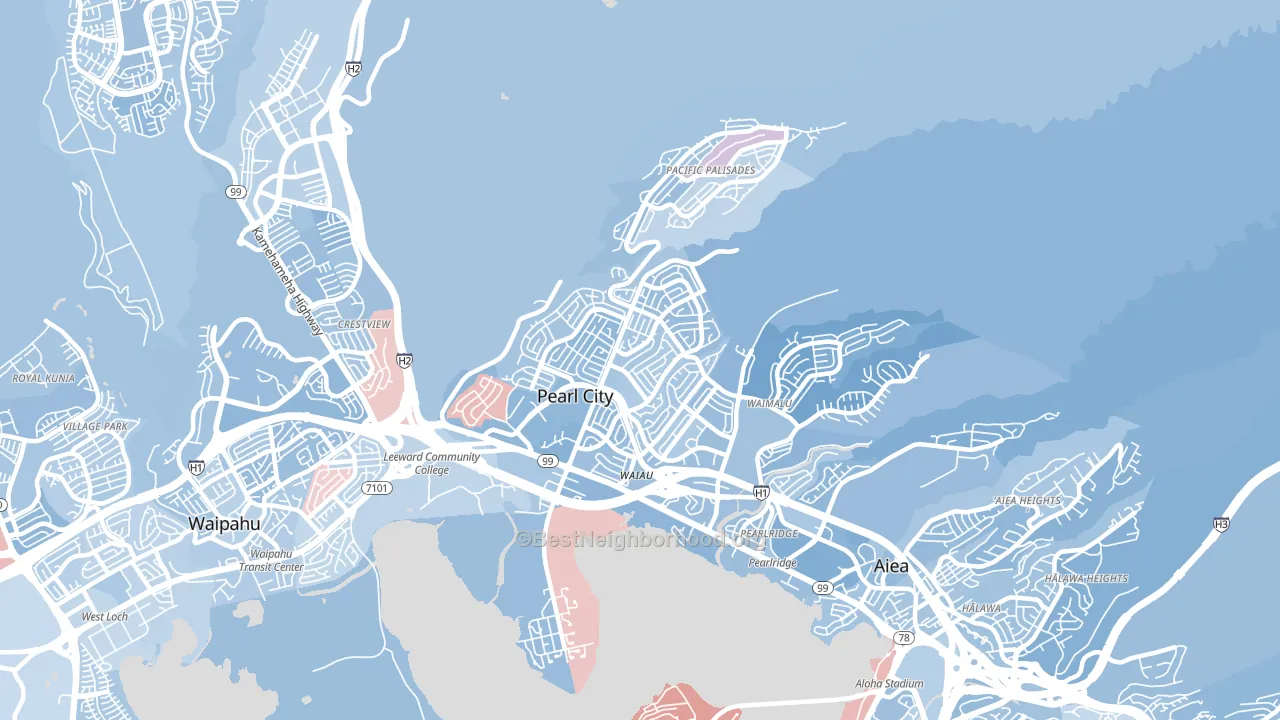 96782, HI block-group political-lean map
