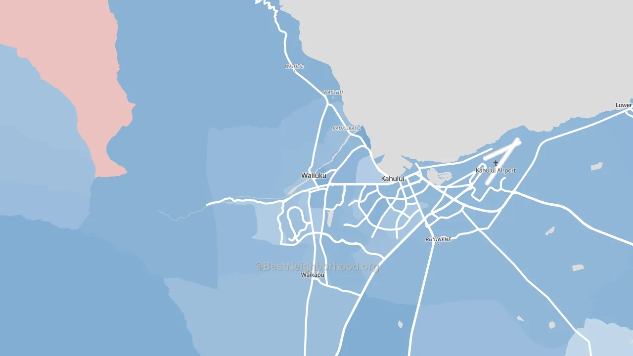 96793, HI block-group political-lean map