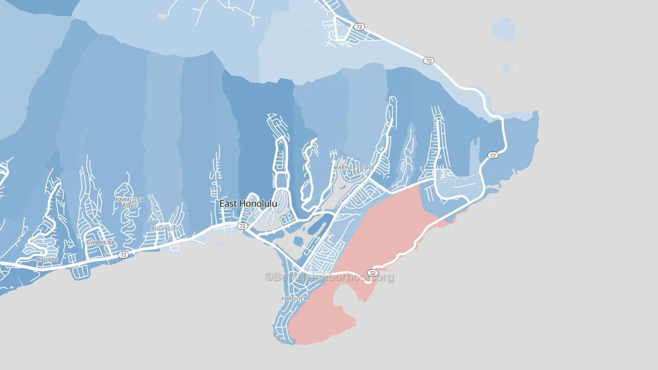 96825, HI block-group political-lean map