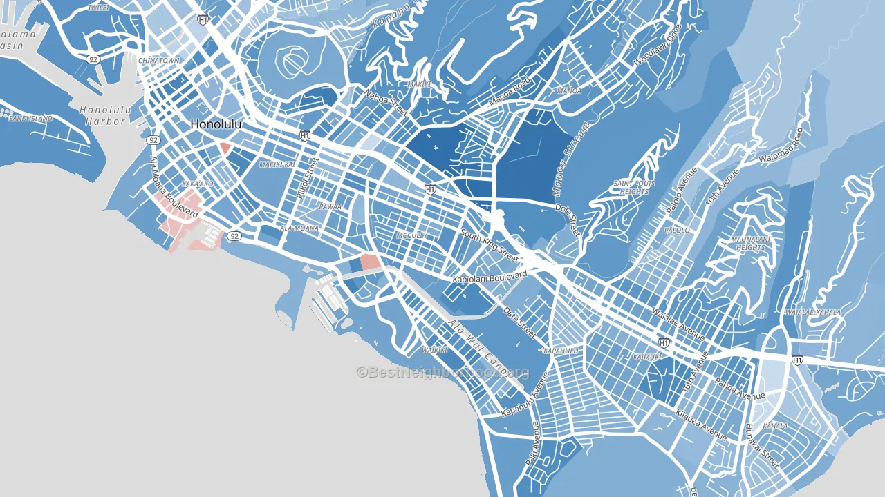 96826, HI block-group political-lean map