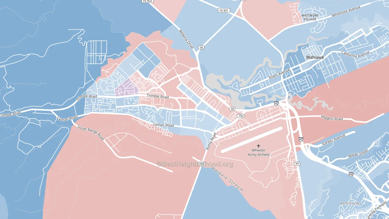 96857, HI block-group political-lean map
