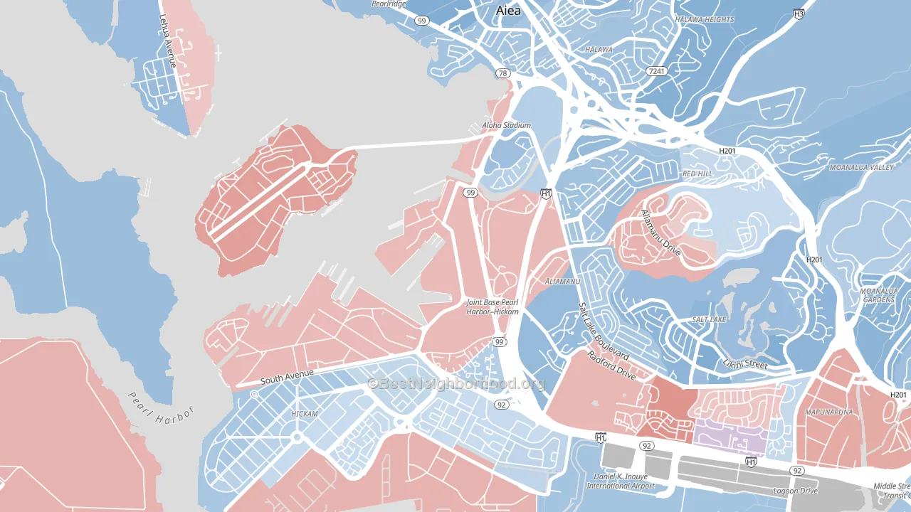 96860, HI block-group political-lean map