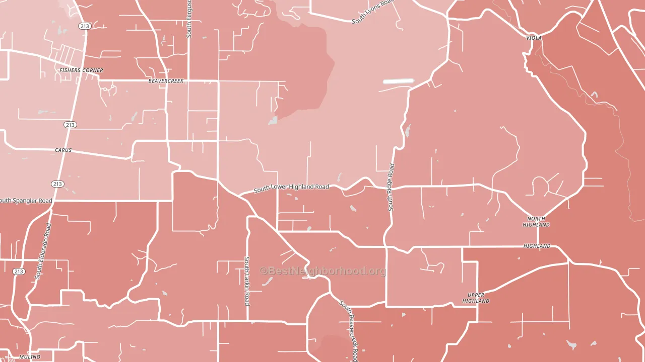 97004, OR block-group political-lean map