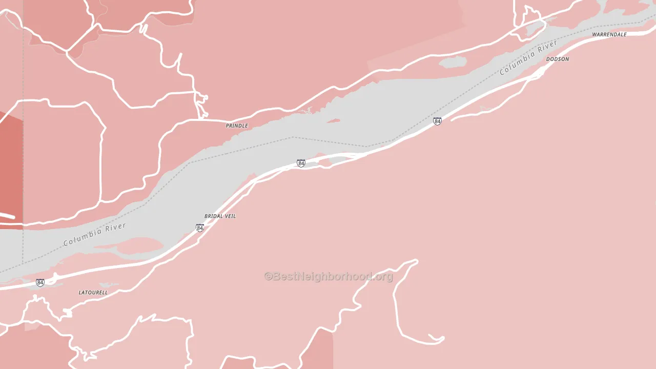 97010, OR block-group political-lean map