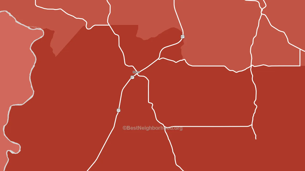 97039, OR block-group political-lean map