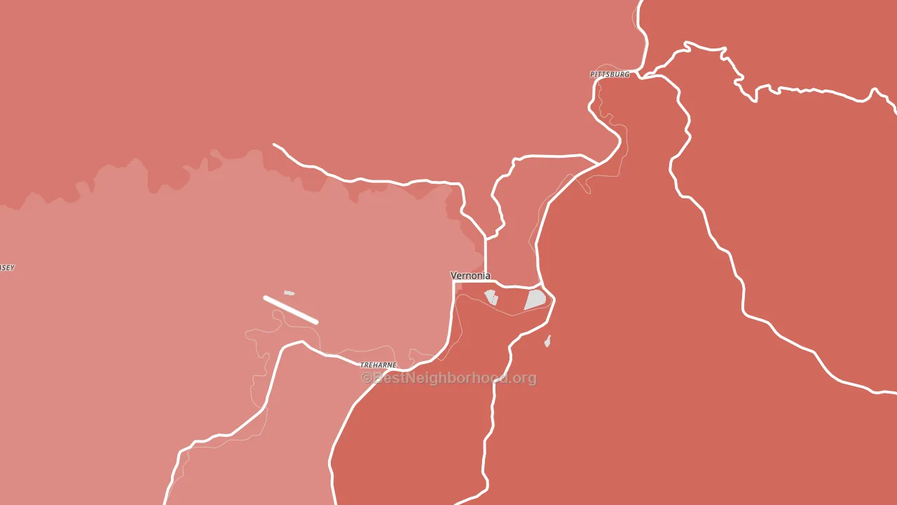 97064, OR block-group political-lean map