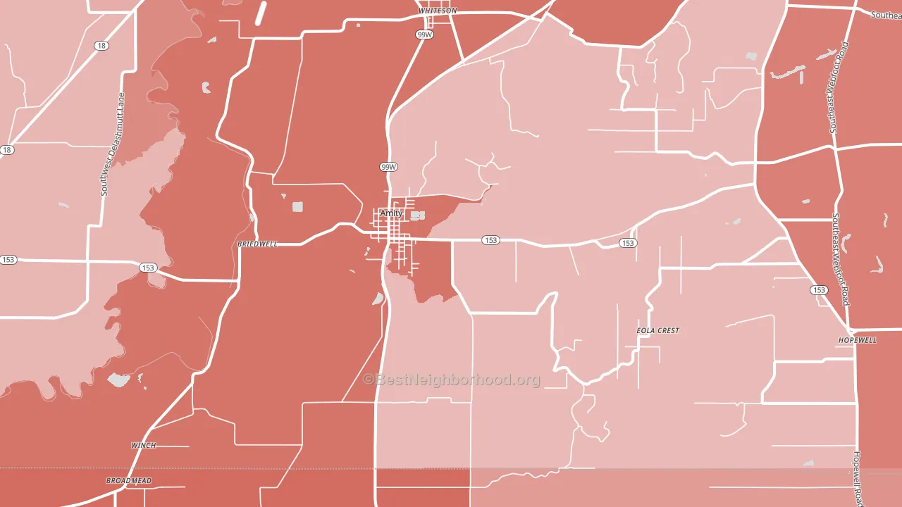 97101, OR block-group political-lean map