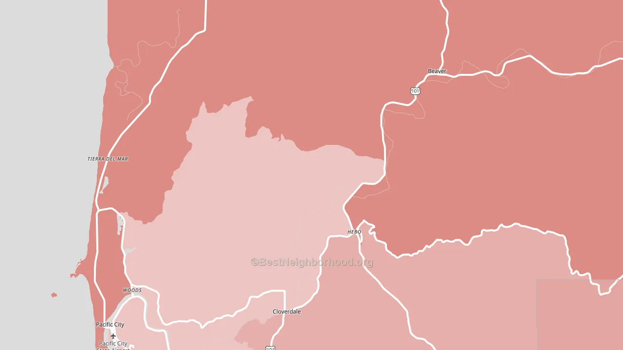 97112, OR block-group political-lean map