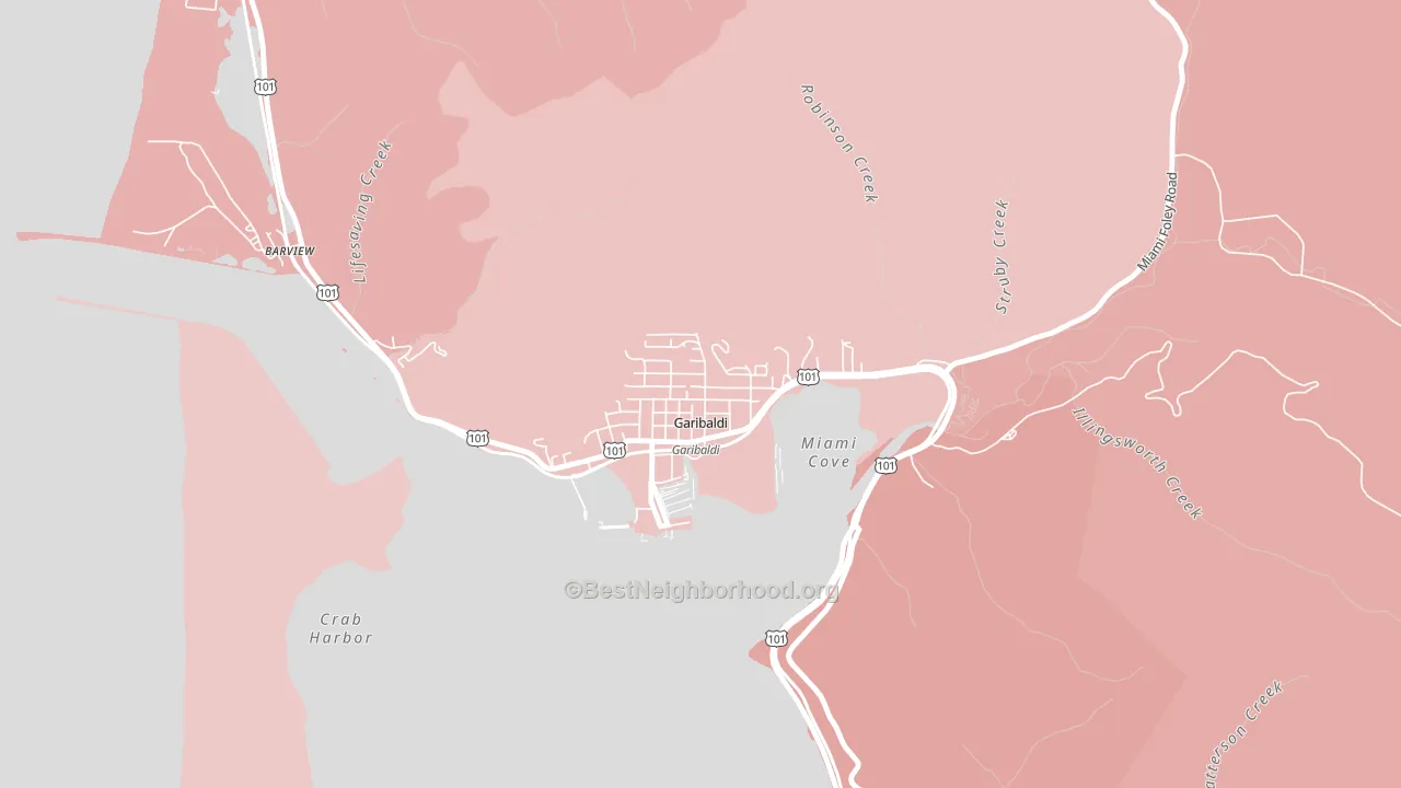 97118, OR block-group political-lean map