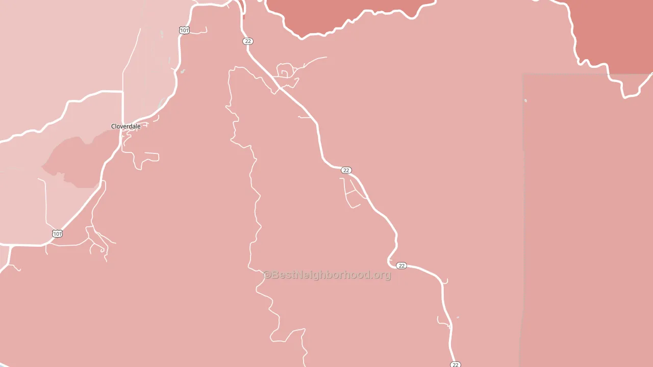 97122, OR block-group political-lean map