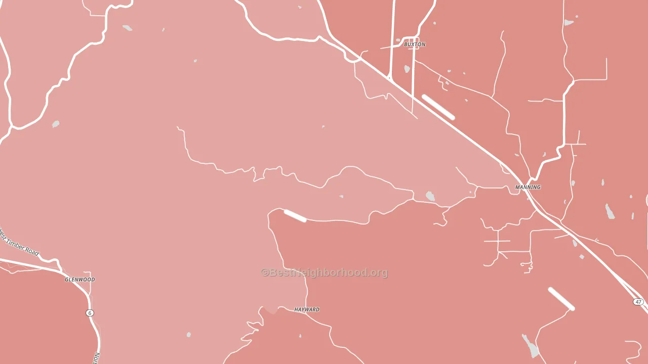97125, OR block-group political-lean map