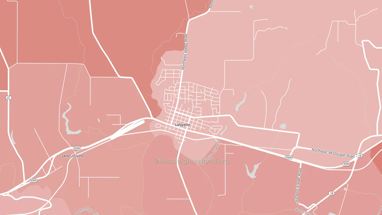 97127, OR block-group political-lean map