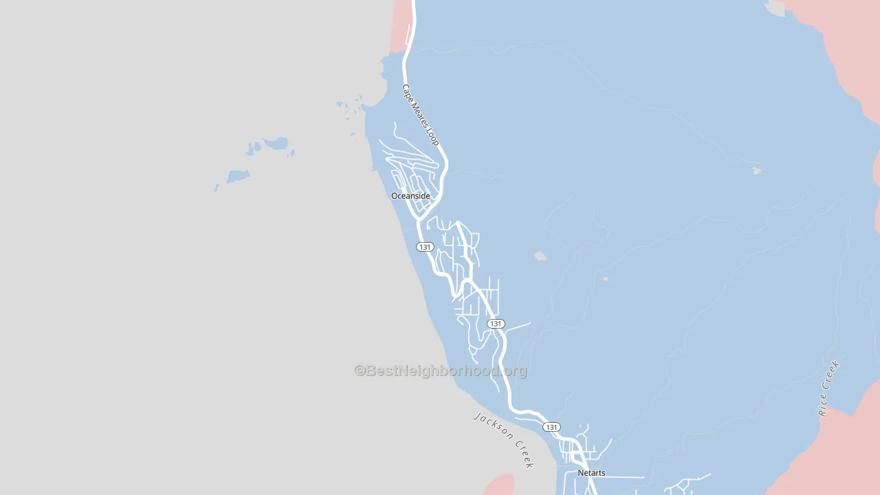 97134, OR block-group political-lean map