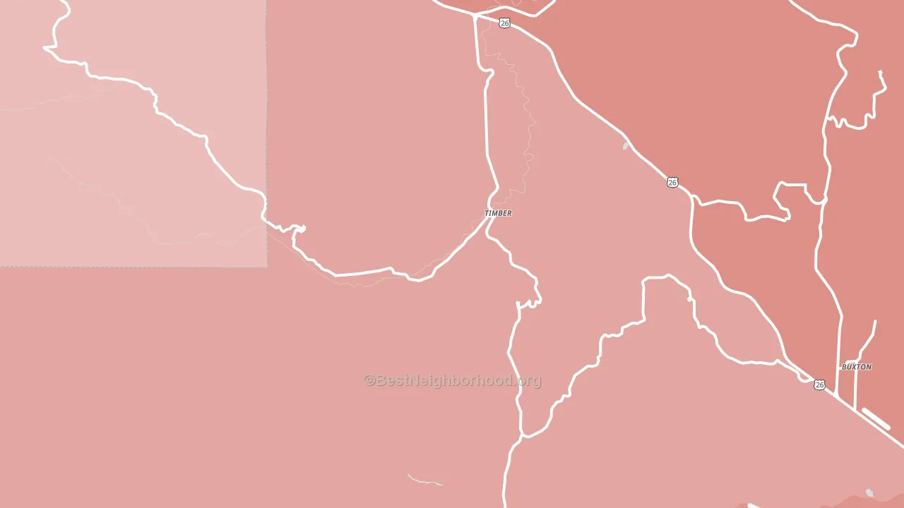 97144, OR block-group political-lean map