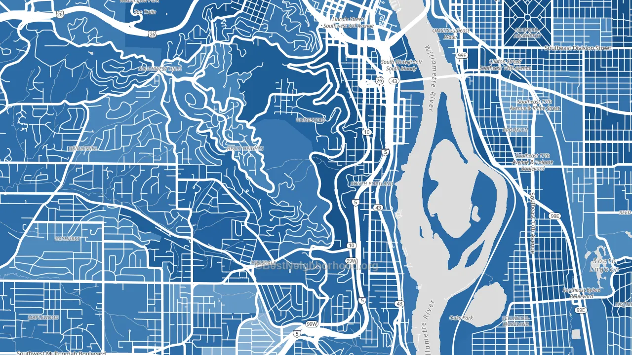 97239, OR block-group political-lean map