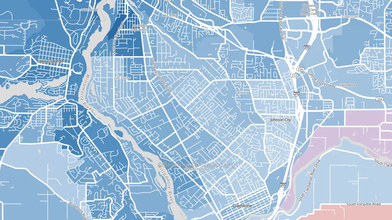 97267, OR block-group political-lean map