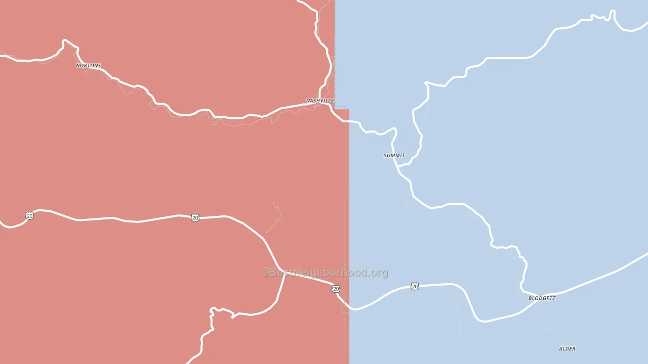 97326, OR block-group political-lean map