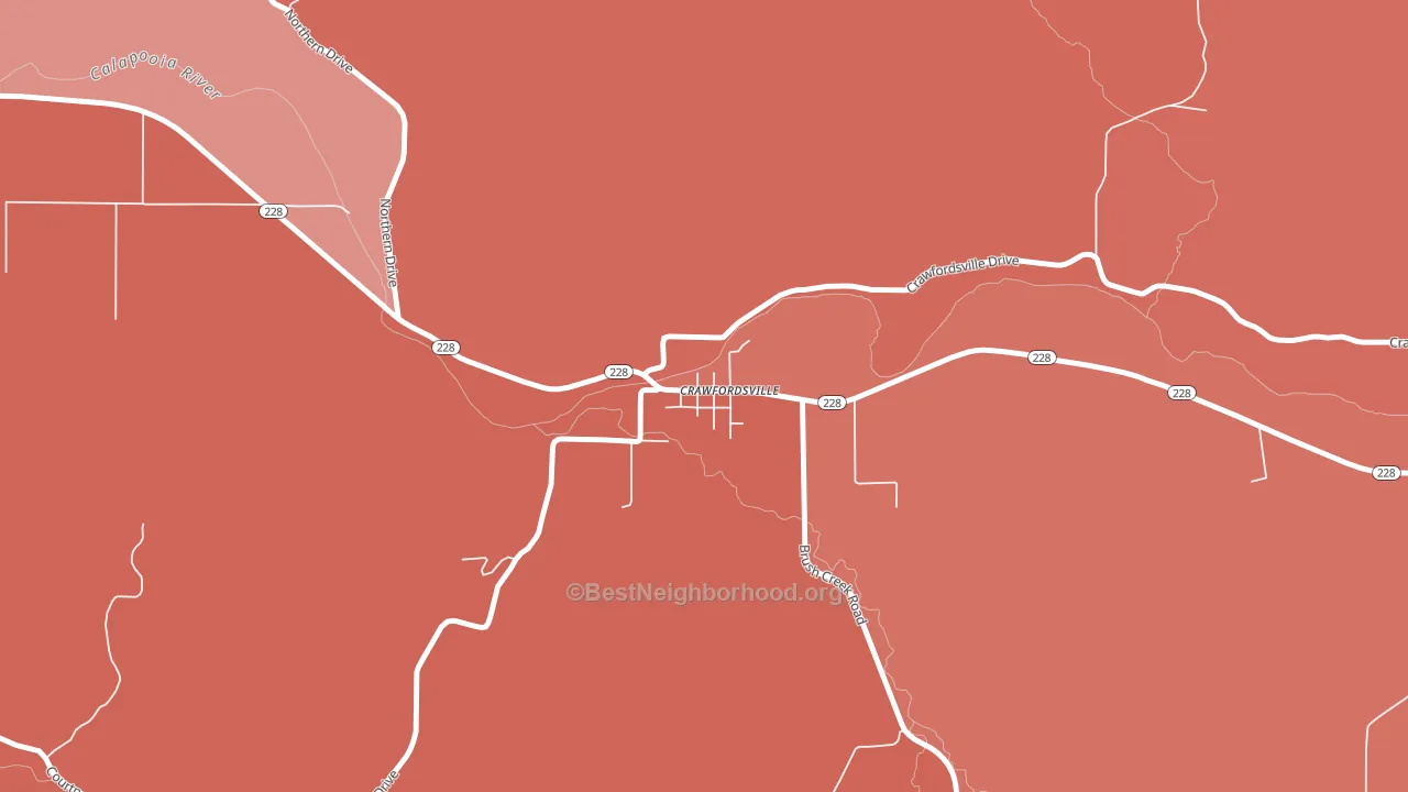 97336, OR block-group political-lean map