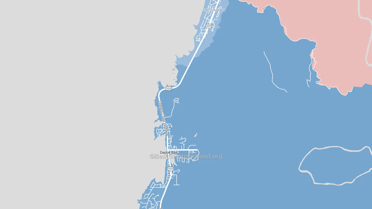 97341, OR block-group political-lean map
