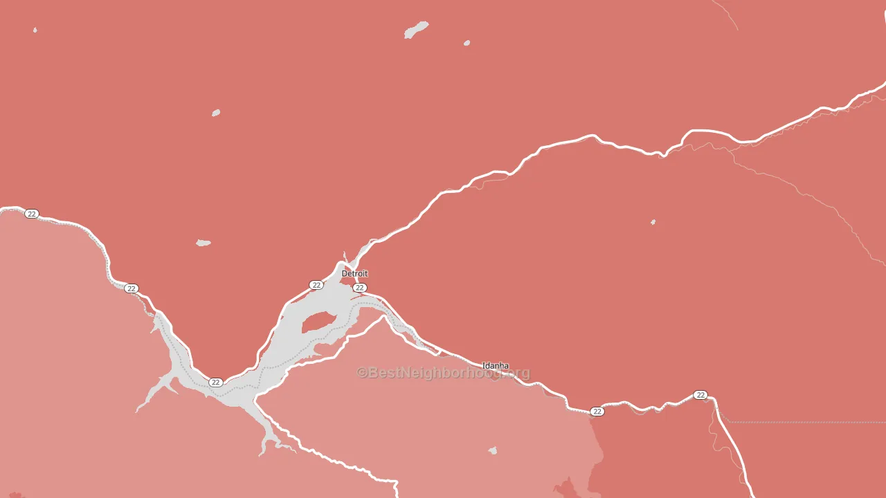 97342, OR block-group political-lean map