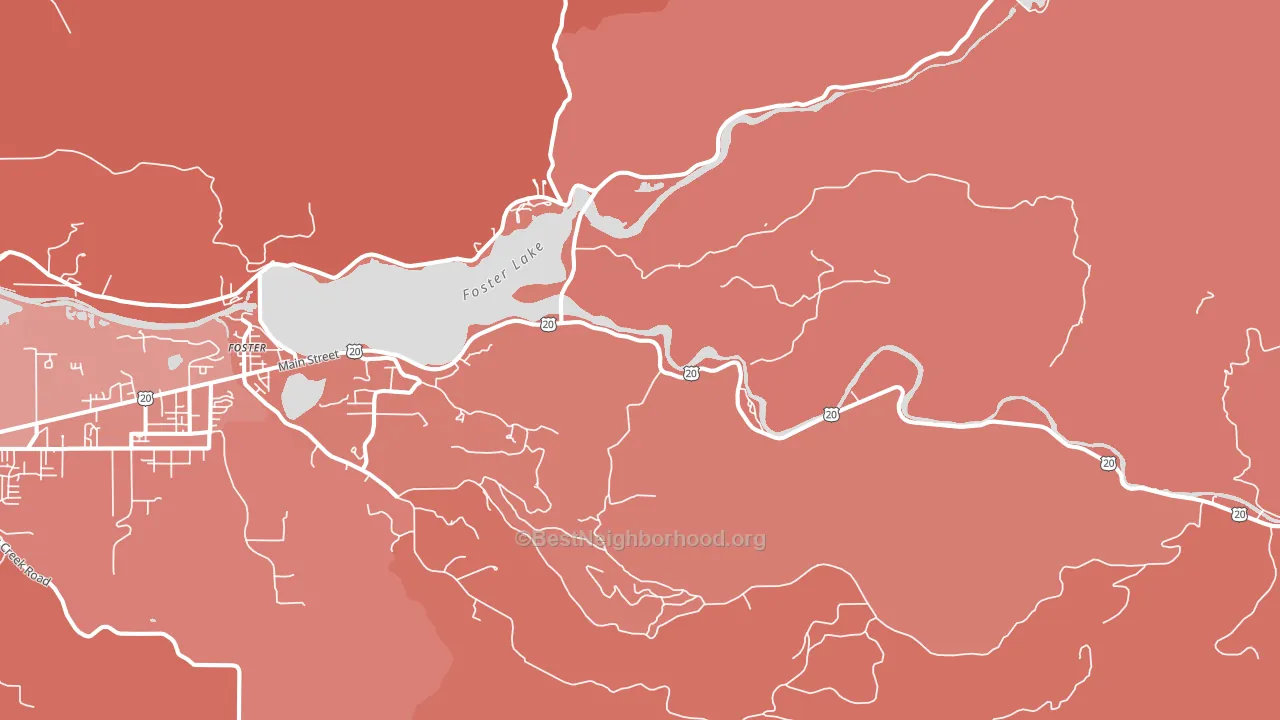 97345, OR block-group political-lean map