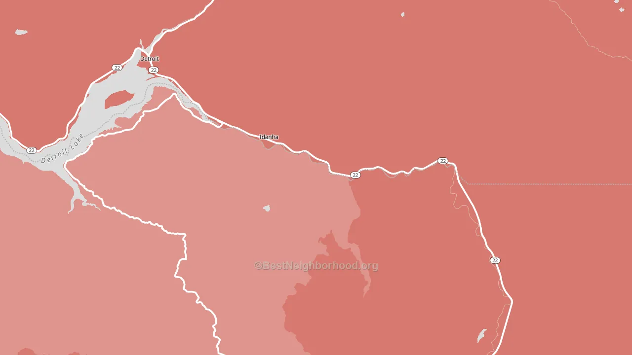 97350, OR block-group political-lean map