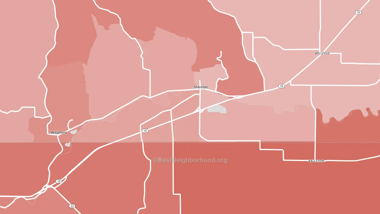 97378, OR block-group political-lean map