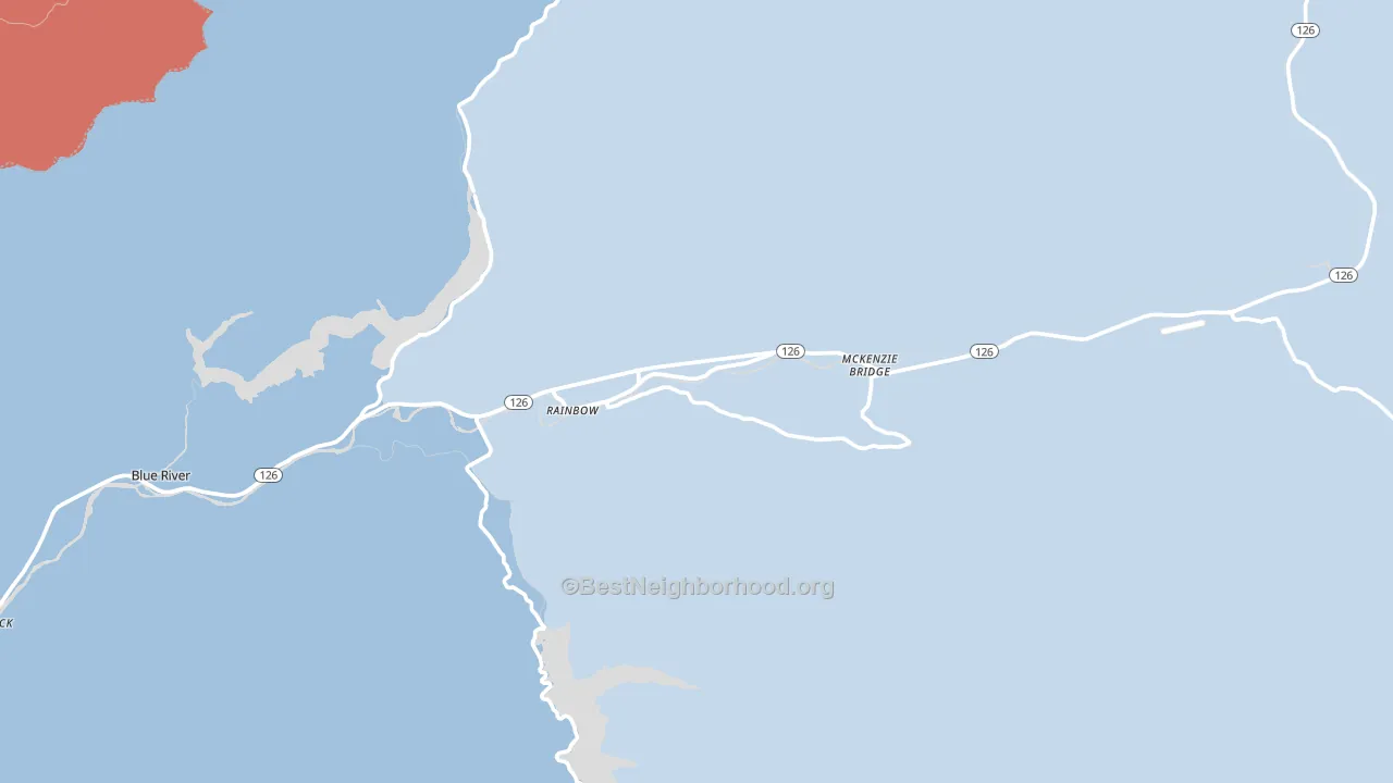 97413, OR block-group political-lean map