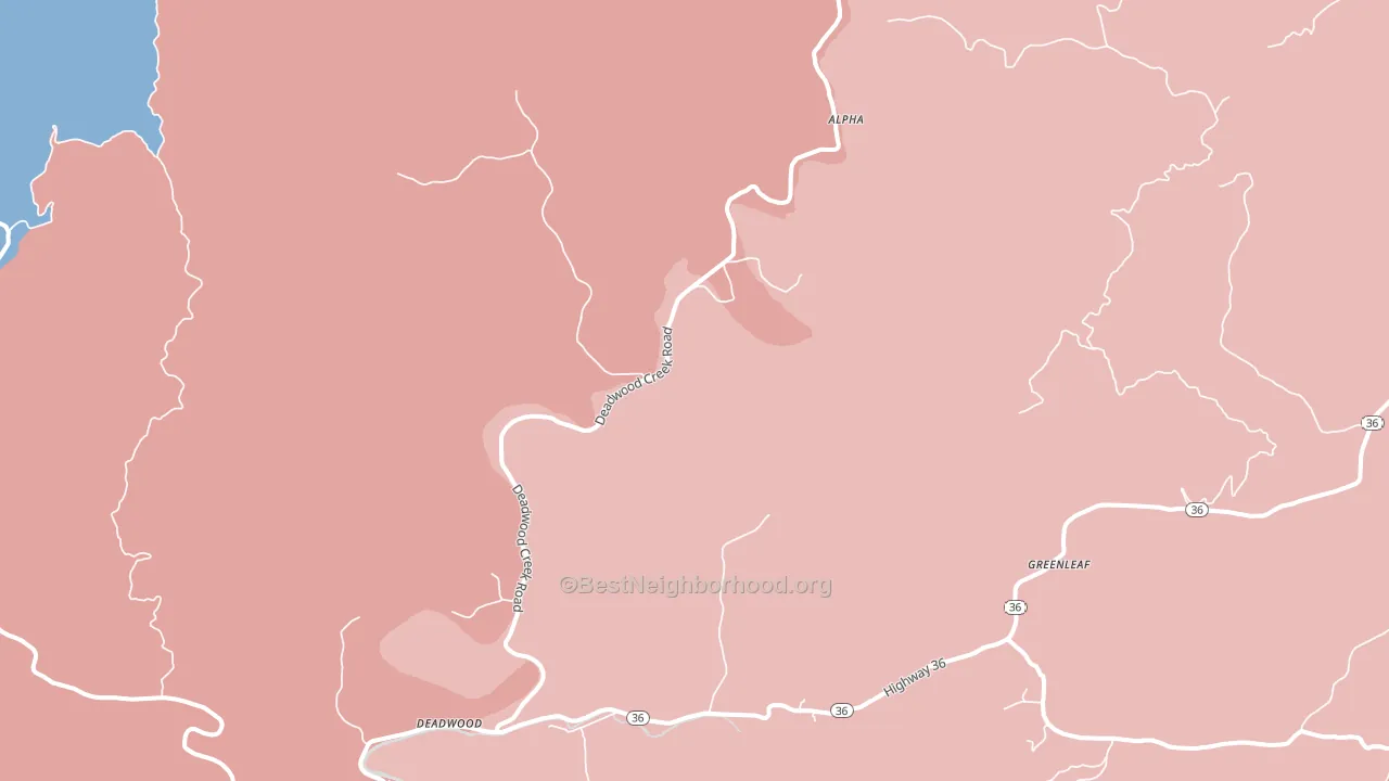 97430, OR block-group political-lean map