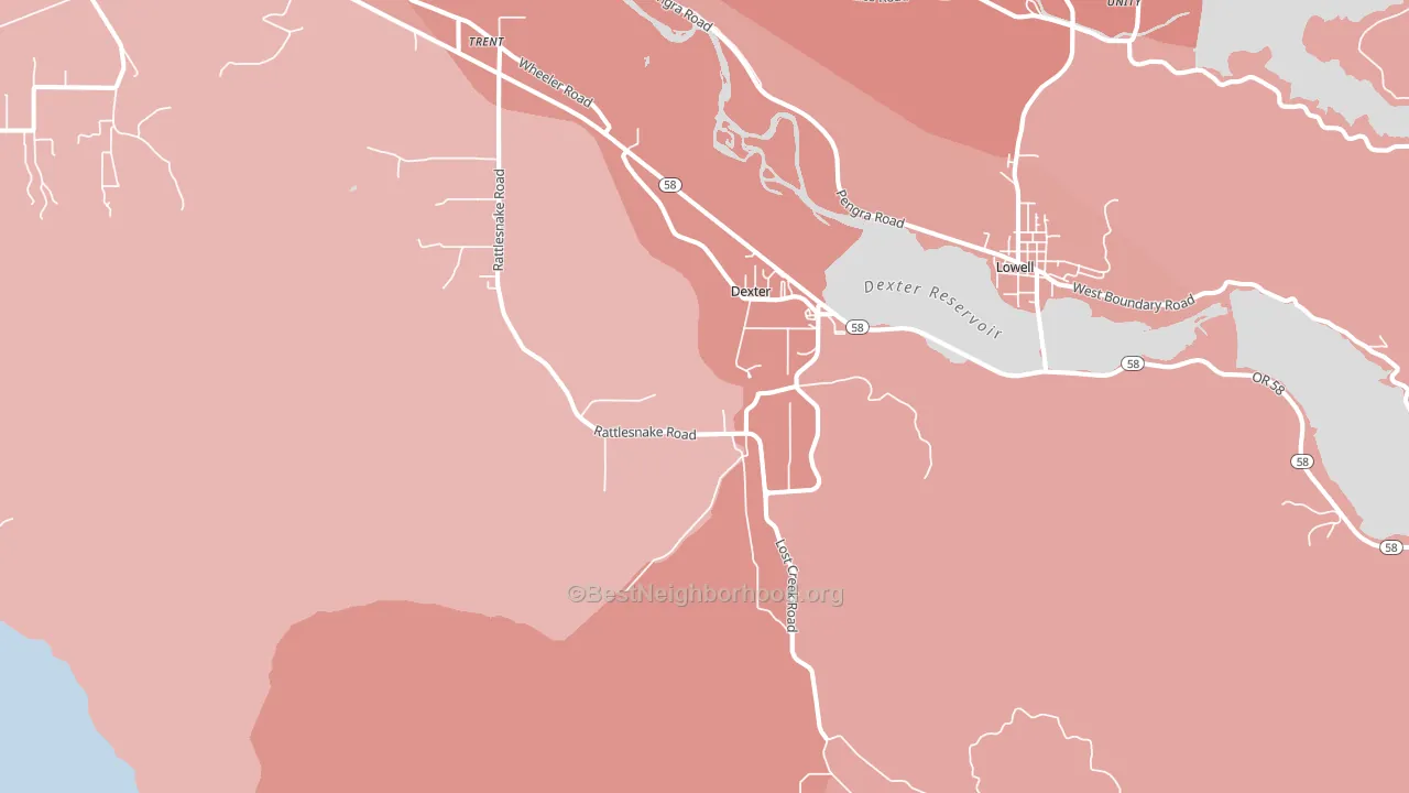 97431, OR block-group political-lean map
