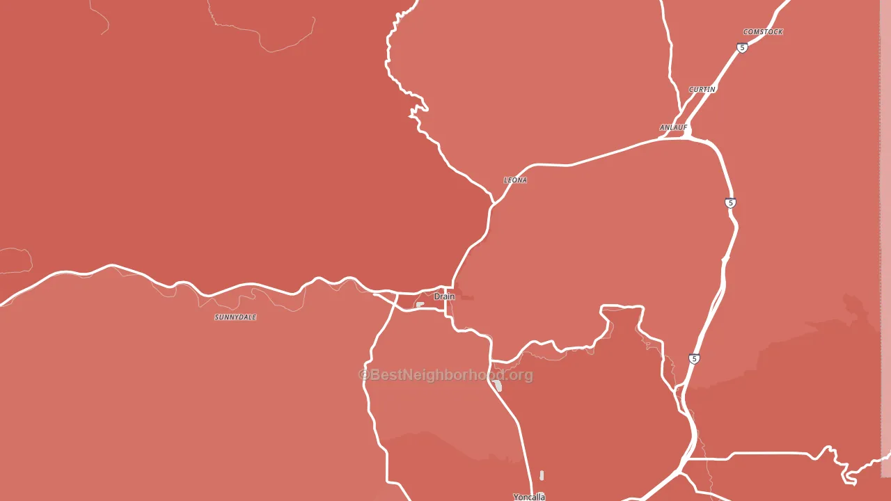 97435, OR block-group political-lean map