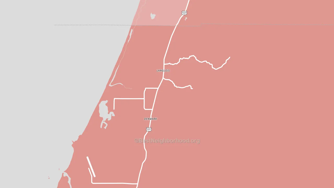 97450, OR block-group political-lean map