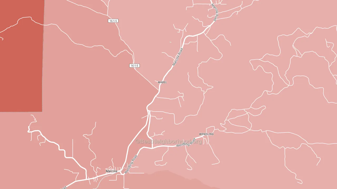 97454, OR block-group political-lean map